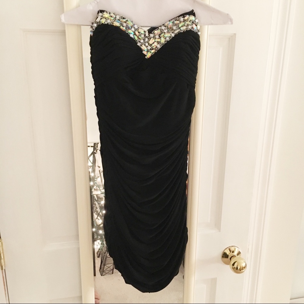 Aria bridal formal black dress